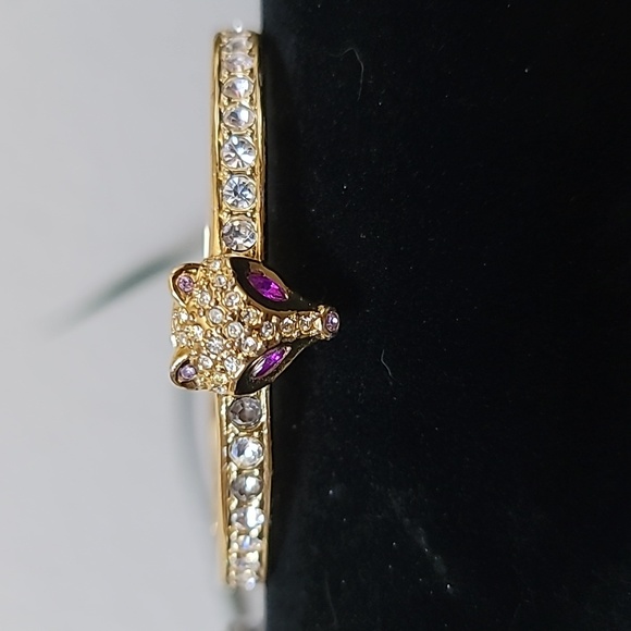 Vintage BETSEY JOHNSON Surreal Forest Collection Fox Hinged Bangle Bracelets. - Picture 5 of 10